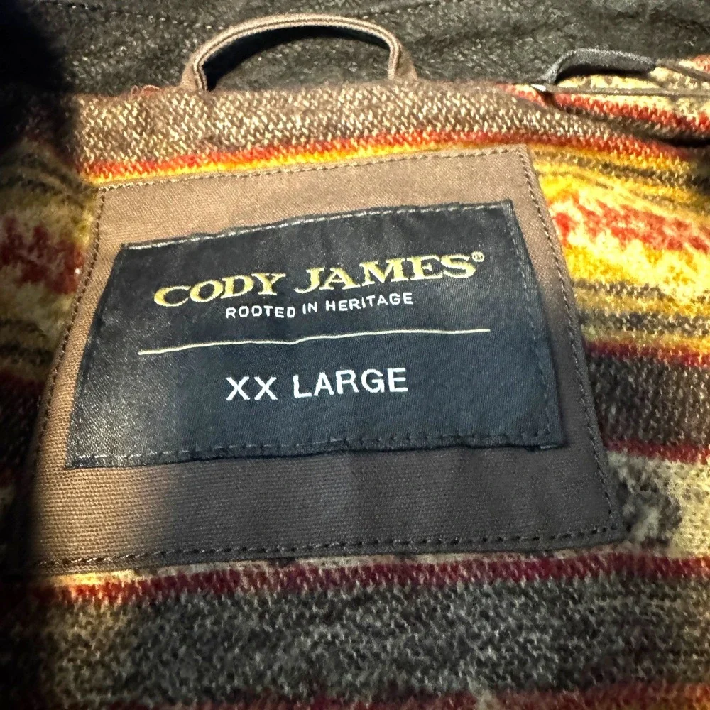 Cody James Men's Western Canvas Long Rancher Jacket XXL Oilskin Waxed Chore Barn